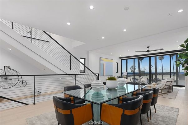 Dining room, Interior, Recessed Lighting, Water, Wood Texture Flooring