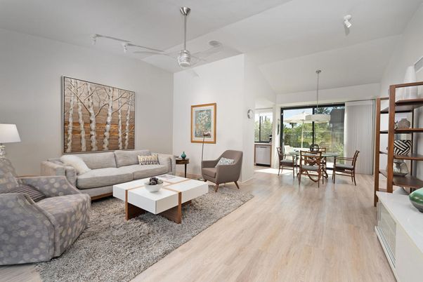 Dining room, Interior, Living room, Pendant Lights, Wood Texture Flooring