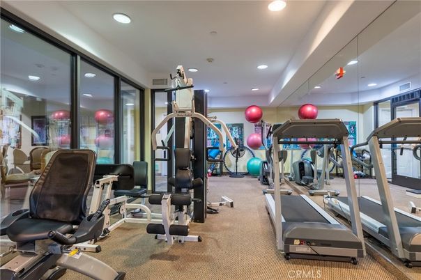 Fitness Equipment, Gym, Interior, Recessed Lighting