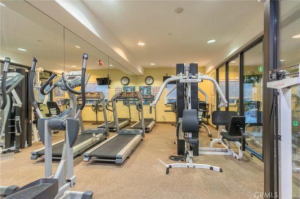 Fitness Equipment, Gym, Interior, Recessed Lighting