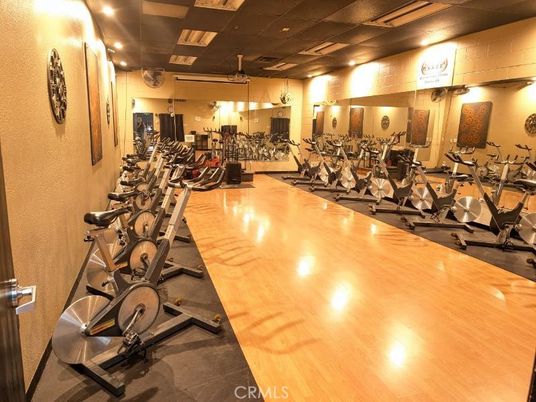 Fitness Equipment, Gym, Interior, Recessed Lighting
