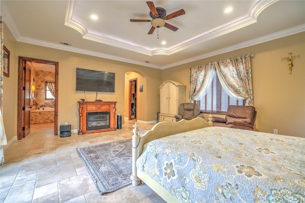 Bedroom, Fireplace, Interior, Recessed Lighting