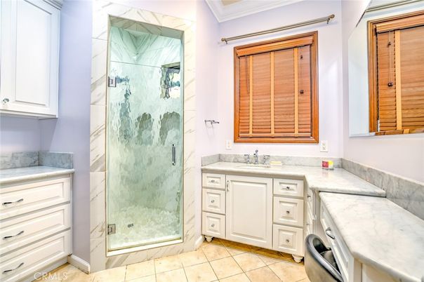 Bathroom, Glass Shower, Interior, Marble Walls