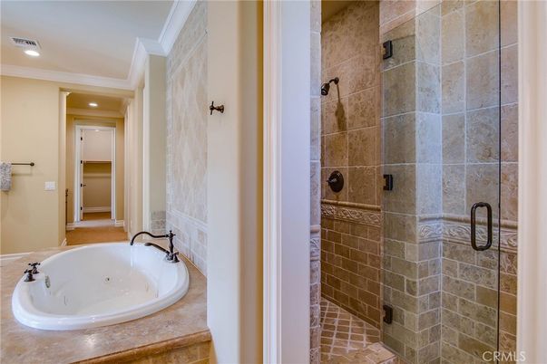 Bathroom, Interior, Recessed Lighting, Stone Walls