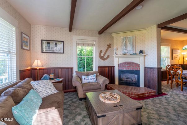Dining room, Fireplace, Interior, Living room, Wooden Beams