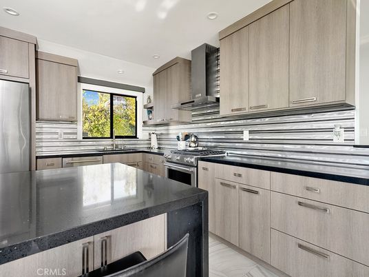 Interior, Kitchen, Marble, Recessed Lighting, Stainless Steel Appliances