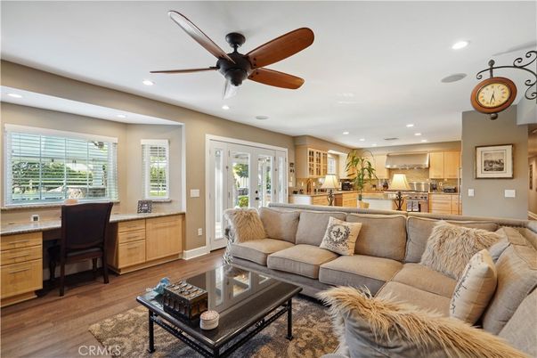 Interior, Kitchen, Living room, Recessed Lighting, Wood Texture Flooring