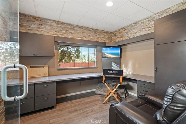 Interior, Recessed Lighting, Stone Walls, Wood Texture Flooring