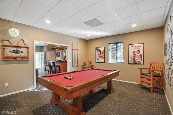 Billiard Table, Game Room, Interior, Pendant Lights, Recessed Lighting