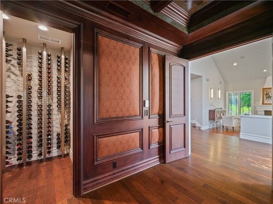 Interior, Recessed Lighting, Wine Storage, Wood Texture Flooring