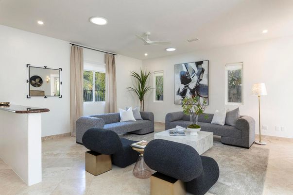 Interior, Living room, Recessed Lighting