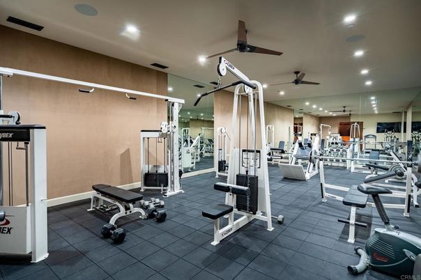 Fitness Equipment, Gym, Interior, Recessed Lighting