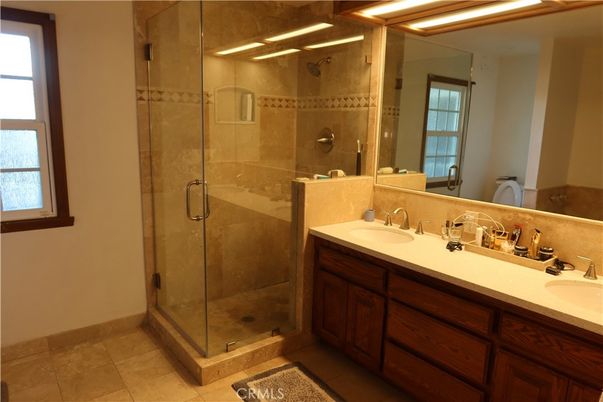 Bathroom, Dual Sink Vanities, Glass Shower, Interior