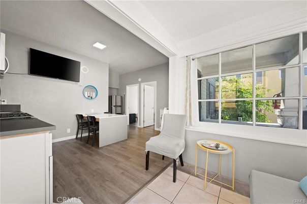 Dining room, Interior, Kitchen, Recessed Lighting, Wood Texture Flooring