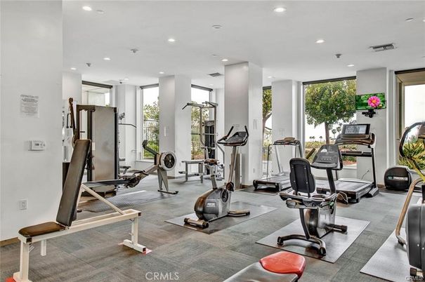 Fitness Equipment, Gym, Interior, Recessed Lighting