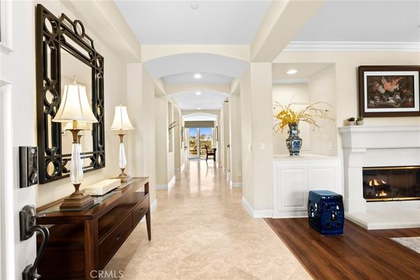 Fireplace, Interior, Recessed Lighting, Wood Texture Flooring