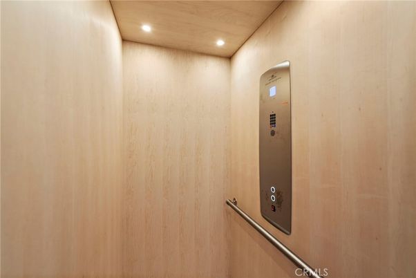 Elevator, Interior, Recessed Lighting, Wooden Ceilings, Wooden Walls