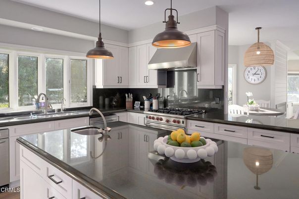 Interior, Kitchen, Pendant Lights, Recessed Lighting, Stainless Steel Appliances
