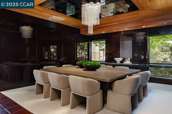 Chandelier, Dining room, Interior, Recessed Lighting