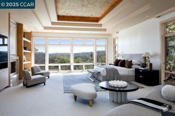 Bedroom, Fireplace, Interior, Recessed Lighting