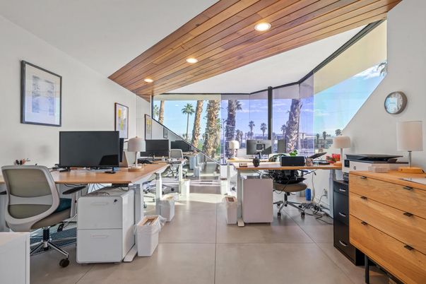 Home Office, Interior, Recessed Lighting, Wooden Ceilings