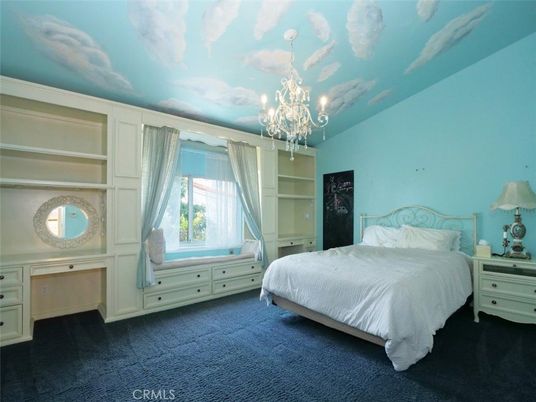 Bedroom, Chandelier, Interior