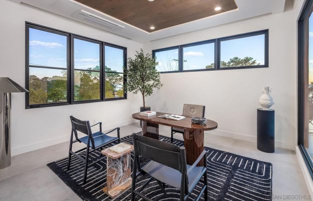 Home Office, Interior, Recessed Lighting, Wooden Ceilings