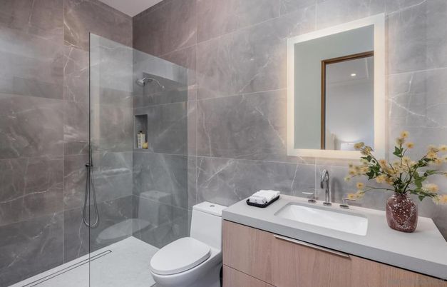 Bathroom, Glass Shower, Interior