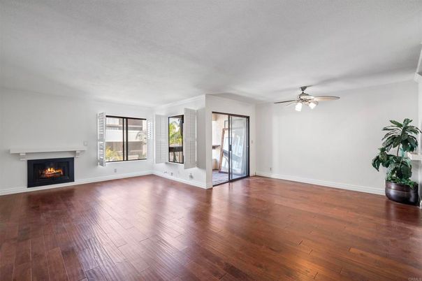 Empty room, Fireplace, Interior, Wood Texture Flooring