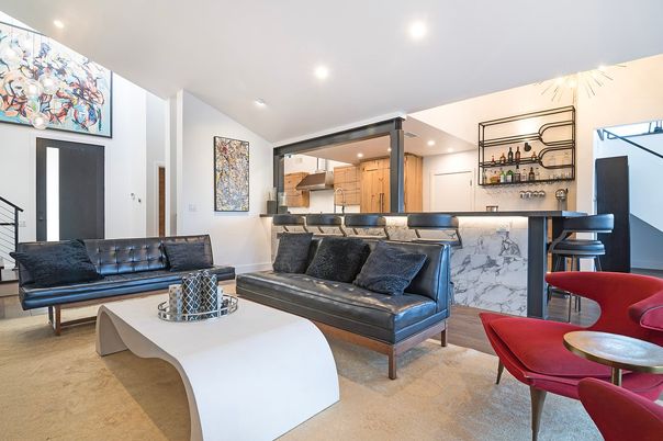 Interior, Kitchen, Living room, Recessed Lighting