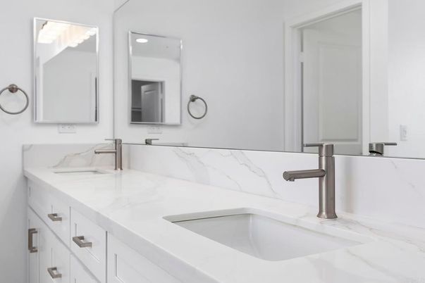 Bathroom, Dual Sink Vanities, Interior, Marble Walls