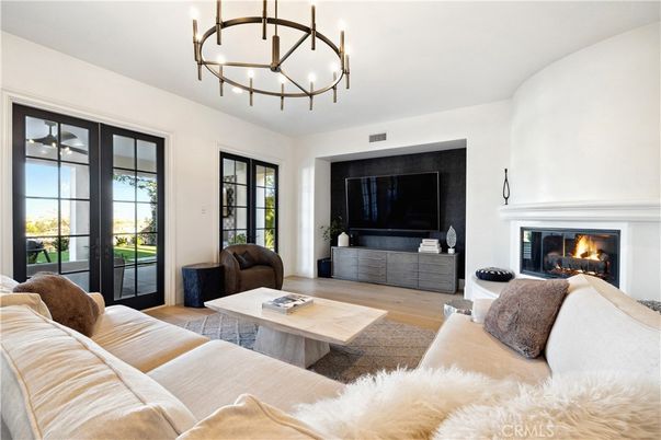 Chandelier, Fireplace, Interior, Living room, Wood Texture Flooring