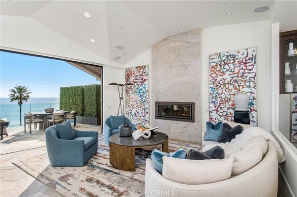 Fireplace, Interior, Living room, Recessed Lighting, Water