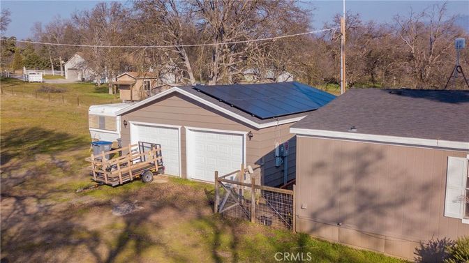 Backyard, Detached Garage, Exterior, Solar Panels