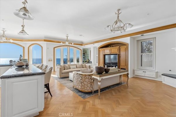 Chandelier, Interior, Living room, Water, Wood Texture Flooring