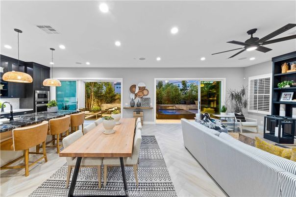 Dining room, Interior, Kitchen, Living room, Pendant Lights, Recessed Lighting