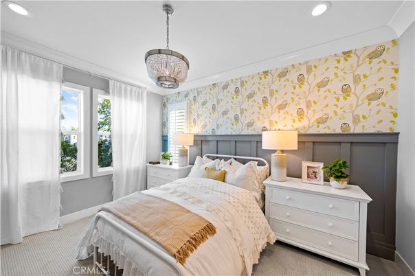 Bedroom, Interior, Pendant Lights, Recessed Lighting