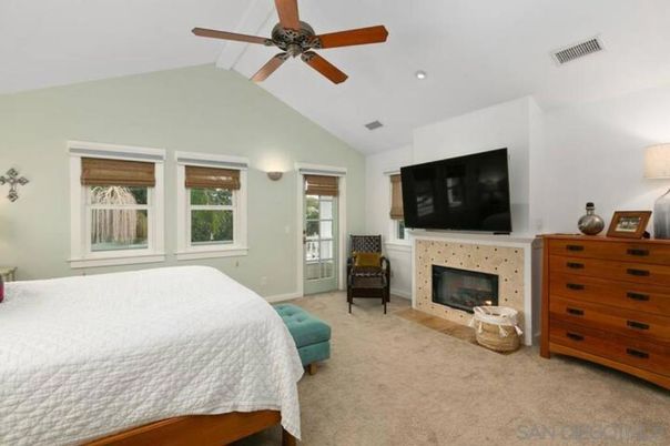Bedroom, Fireplace, Interior, Recessed Lighting