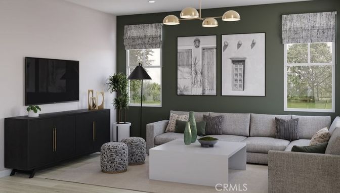 Interior, Living room, Pendant Lights, Recessed Lighting, Wood Texture Flooring