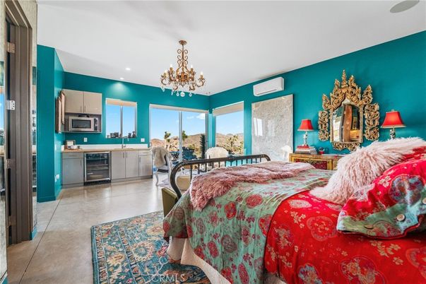 Bedroom, Chandelier, Interior, Kitchen, Recessed Lighting, Stainless Steel Appliances