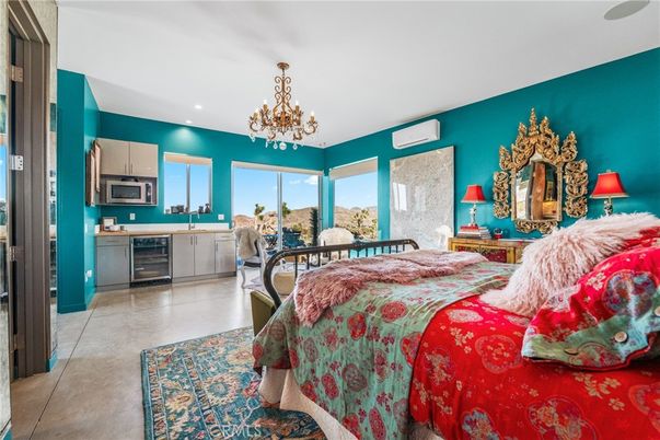 Bedroom, Chandelier, Interior, Kitchen, Recessed Lighting, Stainless Steel Appliances
