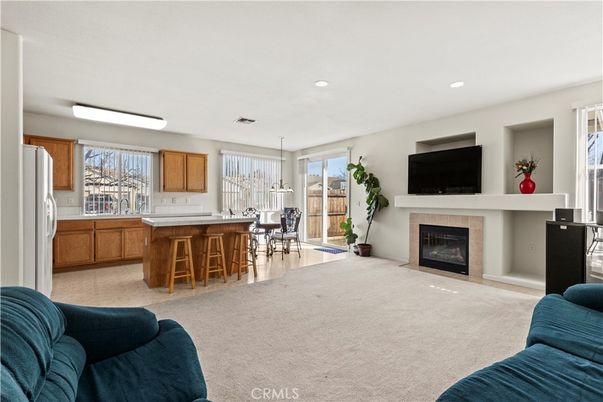 Dining room, Fireplace, Interior, Kitchen, Pendant Lights, Recessed Lighting