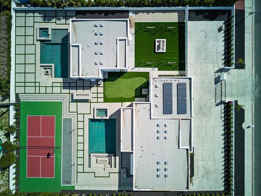 Exterior, Pool, Solar Panels