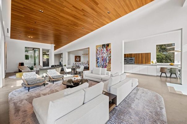 Interior, Living room, Recessed Lighting, Wooden Ceilings