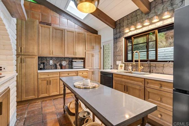 Interior, Kitchen, Stone Walls, Wooden Beams