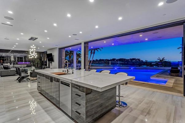 Dining room, Interior, Kitchen, Living room, Pendant Lights, Recessed Lighting, Wood Texture Flooring
