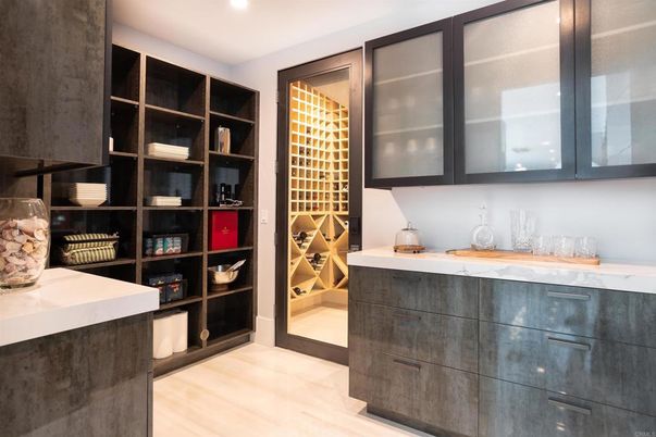 Interior, Recessed Lighting, Wine Storage, Wood Texture Flooring