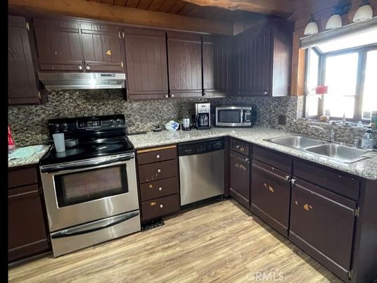 Interior, Kitchen, Stainless Steel Appliances, Wooden Ceilings, Wood Texture Flooring