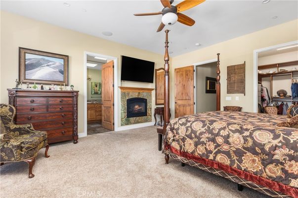 Bedroom, Fireplace, Interior, Recessed Lighting
