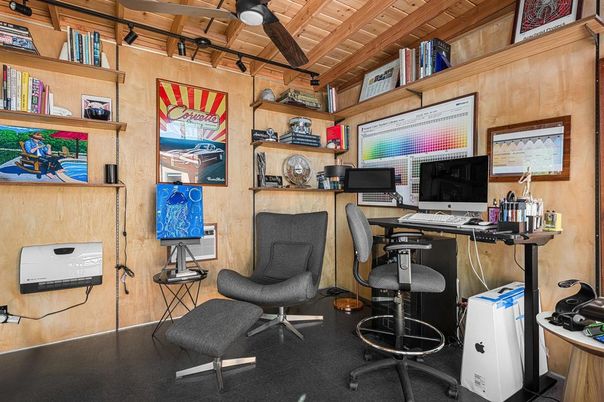 Home Office, Interior, Wooden Beams, Wooden Ceilings, Wooden Walls